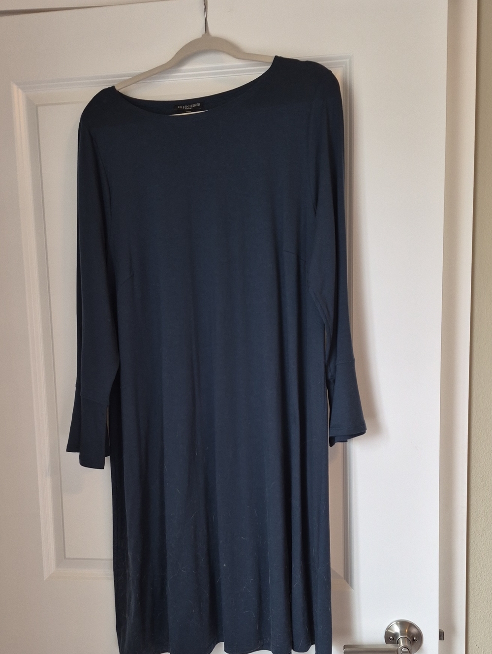 Eileen Fisher Deep Navy Long Sleeve Swing Dress 1X